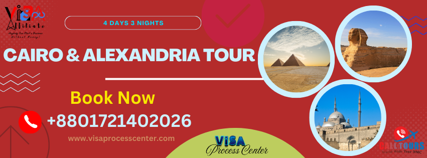 5-day, 4-nights package tour from Cairo to Alexandria.