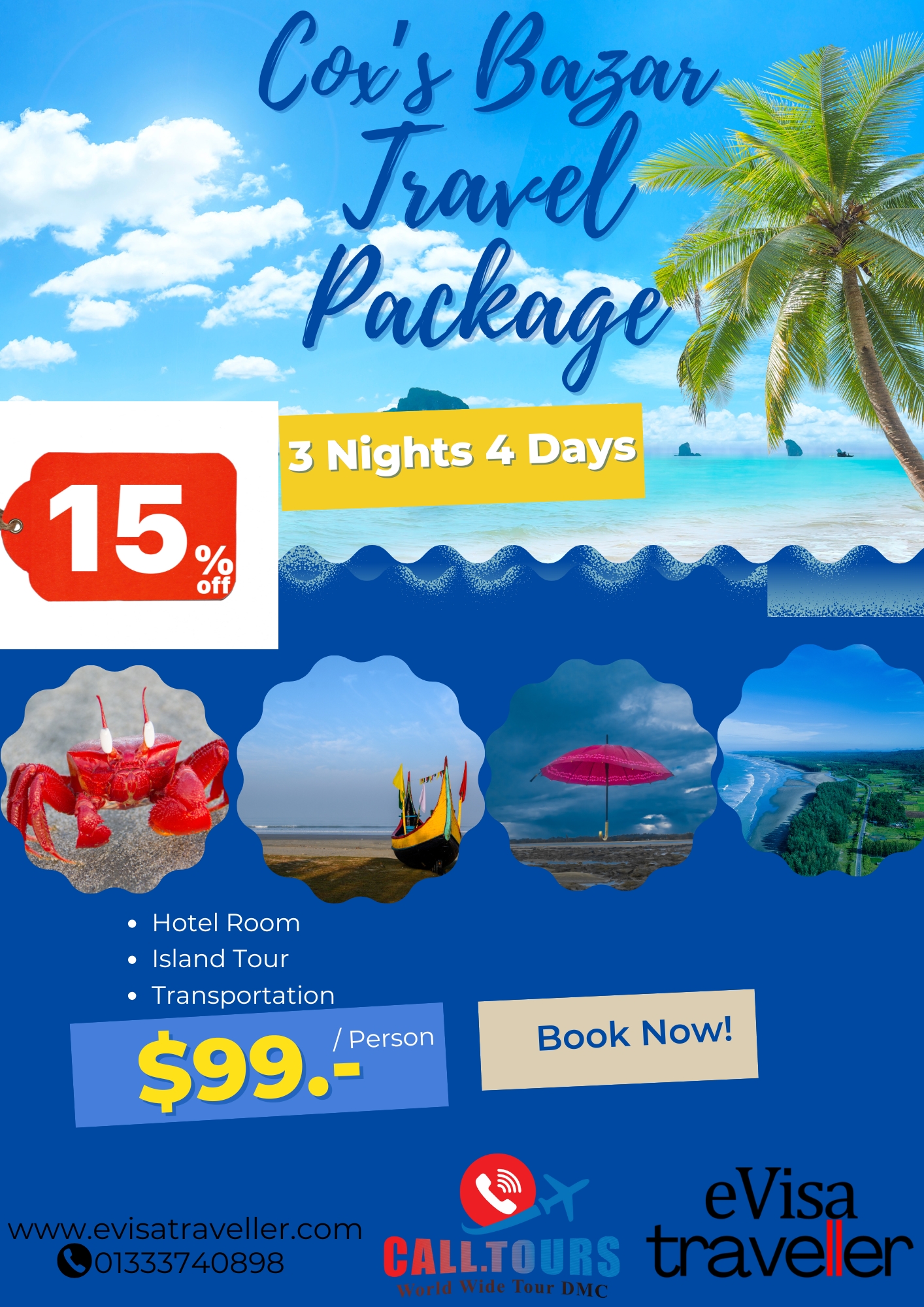 3 Nights 4 Days Tour Package: Cox's Bazar & Saint Martin