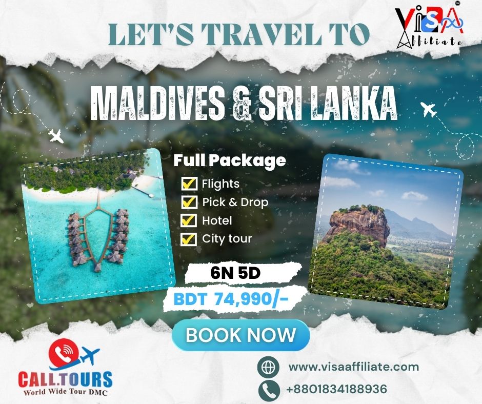 6N 7D Maldives and Sri Lanka tour package.
